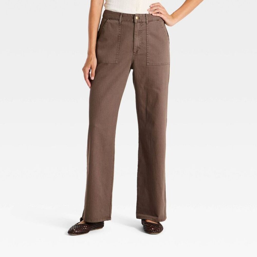 Women's Low Slung Loose Pant - Universal Thread Brown 10